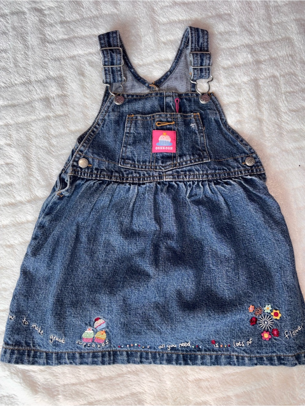🐰 OshKosh B'gosh Denim Overall Dress Cupcakes